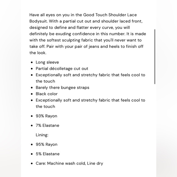 ๐ Good American Good Touch Shoulder Lace Bodysuit - Picture 7 of 14